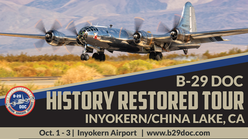 Inyokern, CA: B-29 Doc History Restored Tour - B-29 Doc